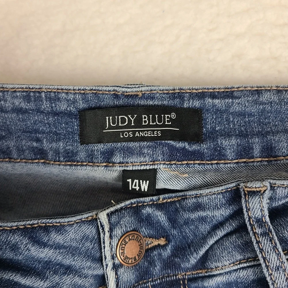 Judy Blue Jeans Womens 14W Blue Skinny Jegging Medium Wash Denim JB88259